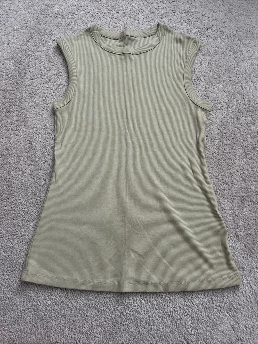 a new day Ribbed Sleeveless Tank - Sage Green